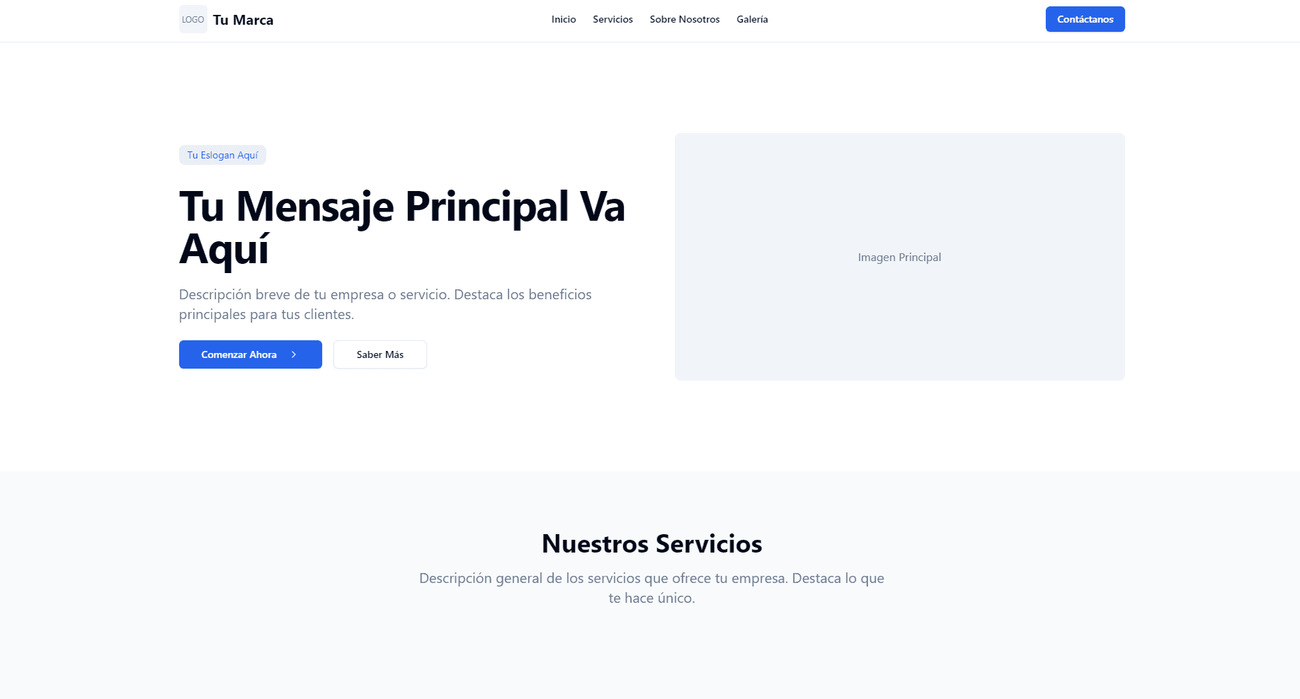 Boceto Landing page 2