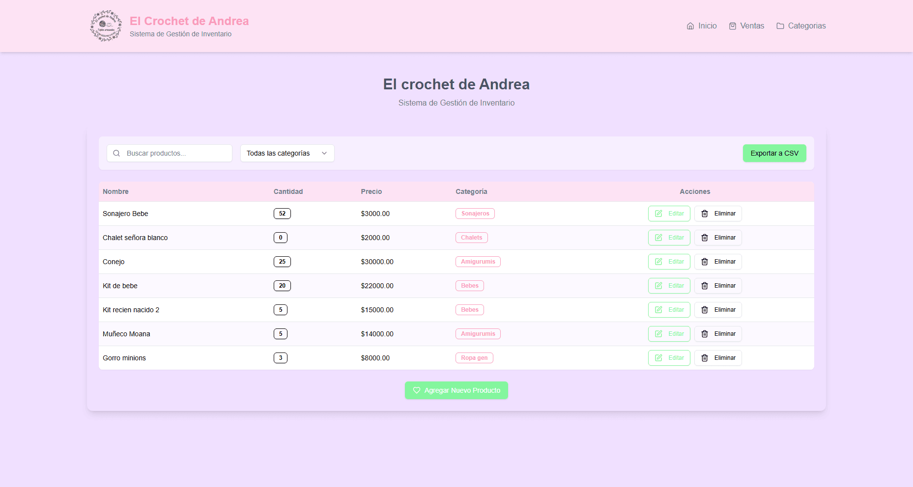 Aplicacion web para gestionar stock y visualizar ventas